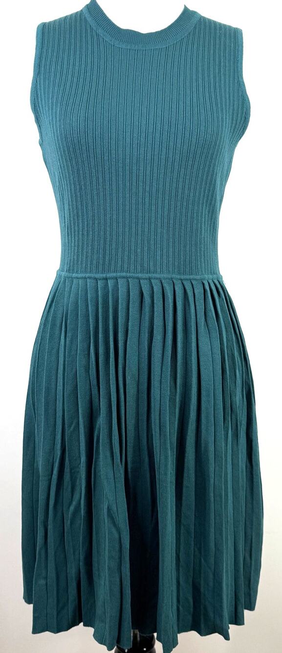 Zesica Green Teal Ribbed Sleeveless Dress New with tags Size Medium
